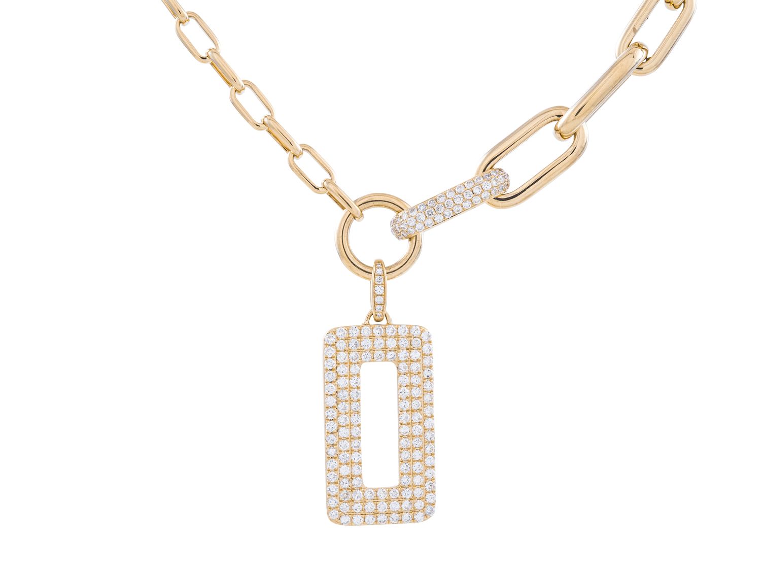 Diamond Necklace - 14 KT Yellow Gold