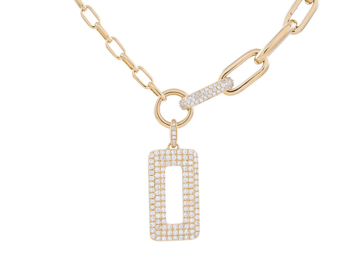 Diamond Necklace - 14 KT Yellow Gold