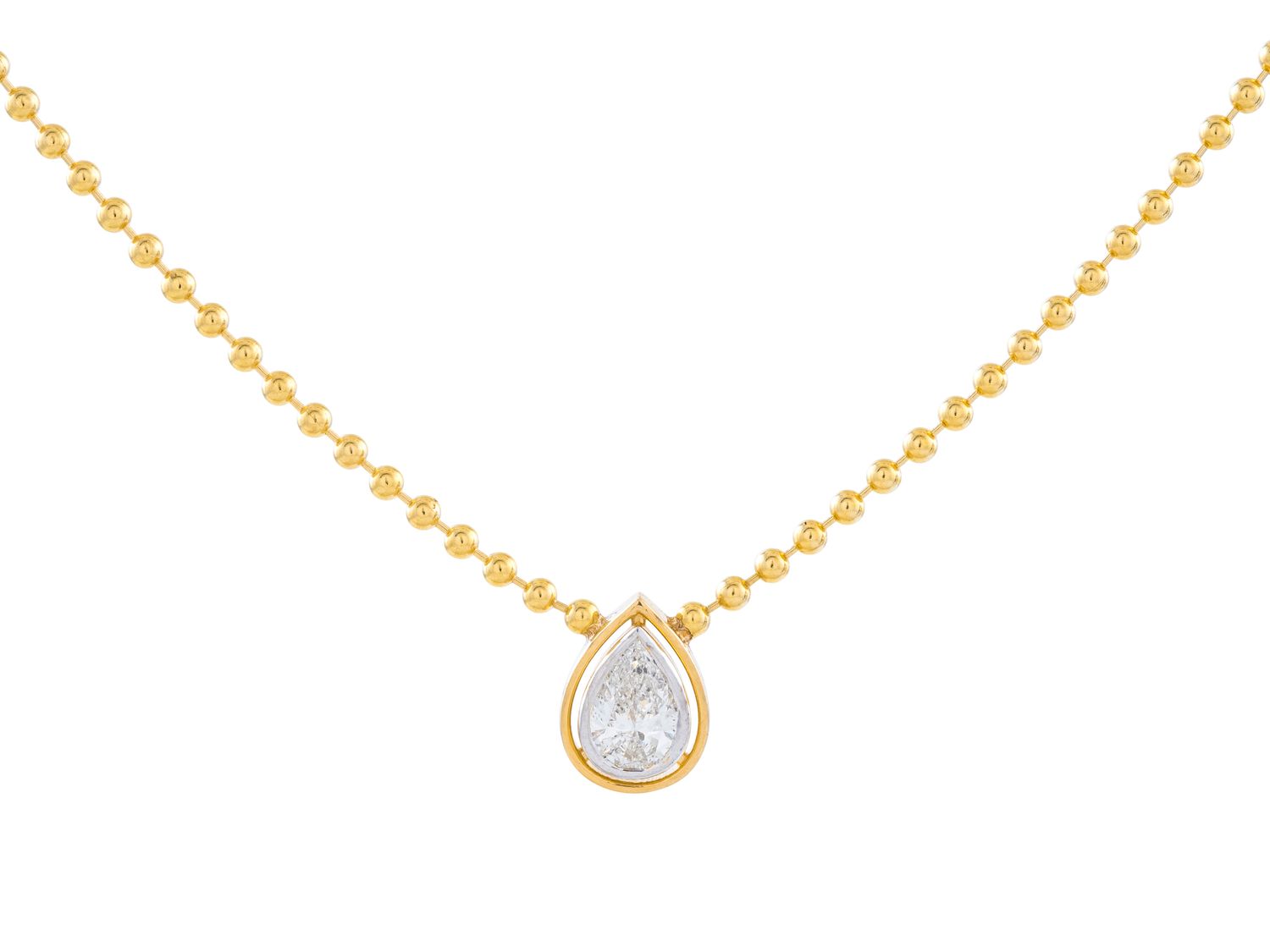 Diamond Necklace - 18 KT Yellow Gold