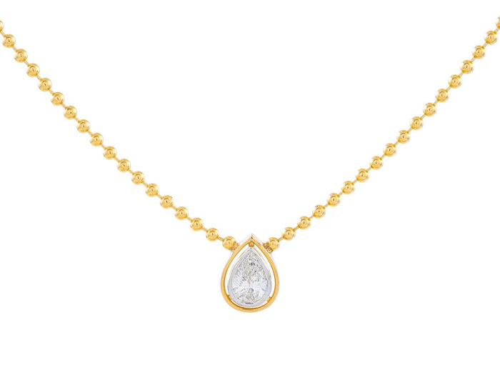 Diamond Necklace - 18 KT Yellow Gold