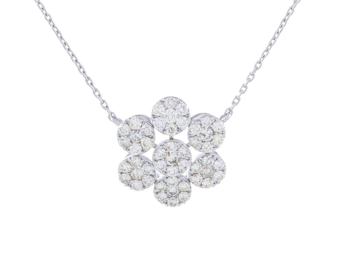 Diamond Necklace - 14 KT White Gold