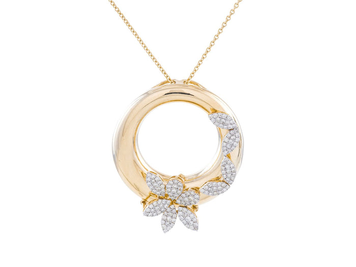 Diamond Necklace - 14 KT Yellow Gold
