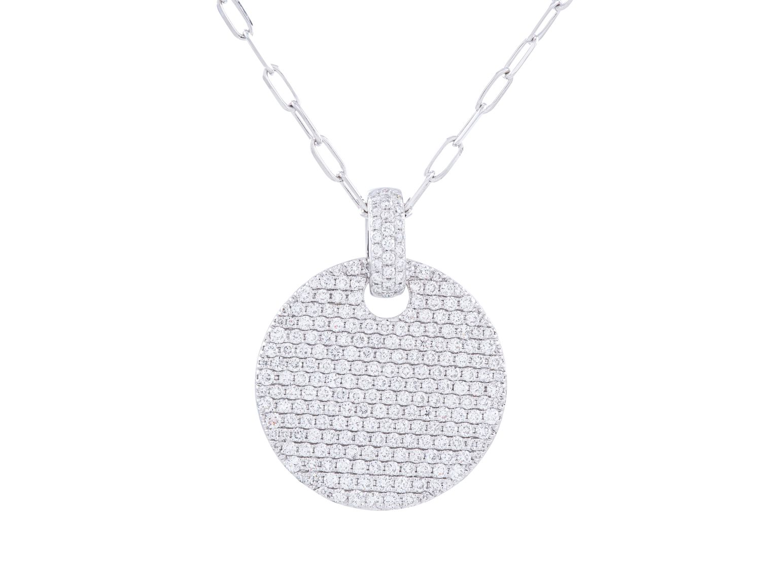 Diamond Necklace - 14 KT White Gold