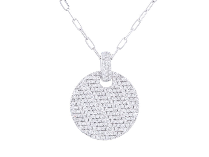 Diamond Necklace - 14 KT White Gold