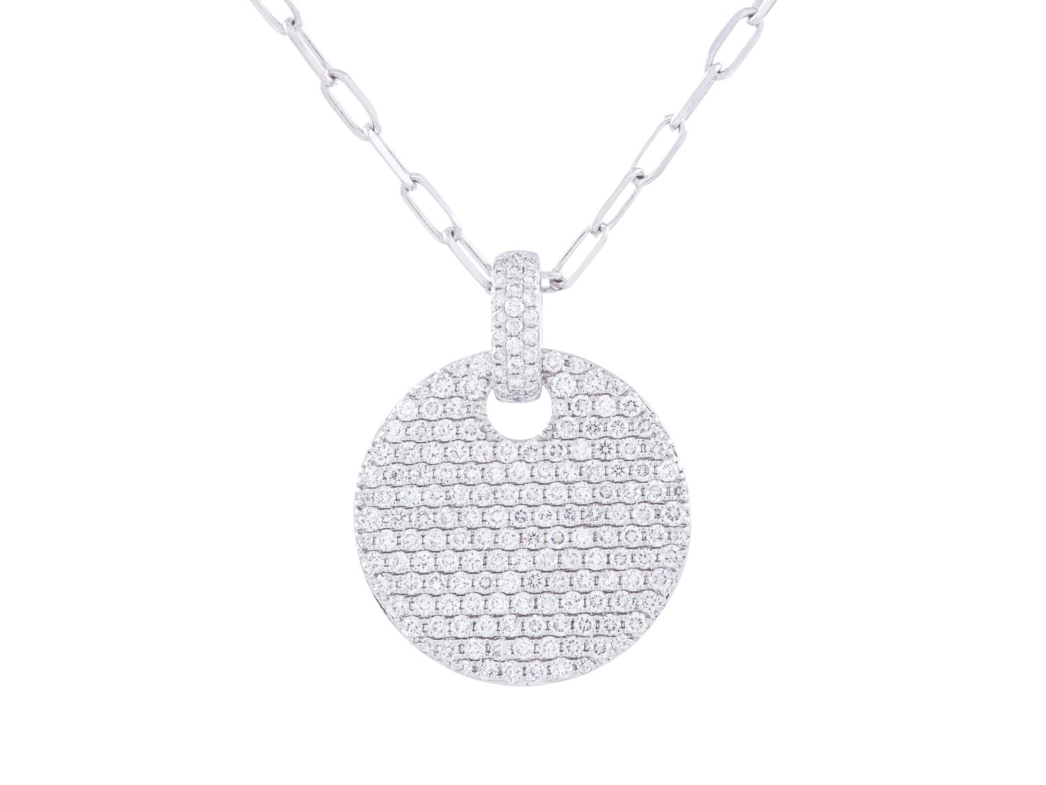 Diamond Necklace - 14 KT White Gold