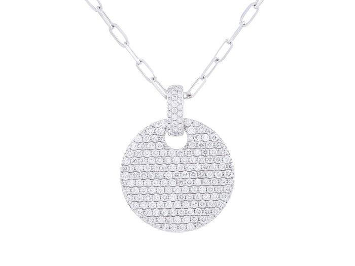 Diamond Necklace - 14 KT White Gold