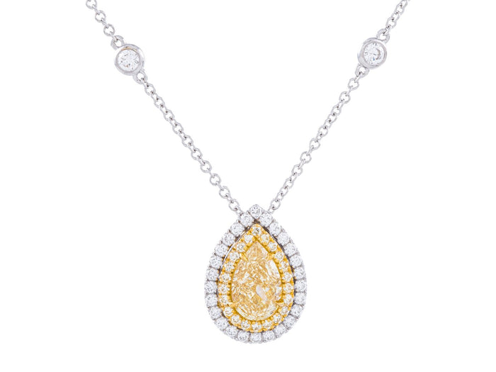 Diamond Necklace - 18 KT White Gold