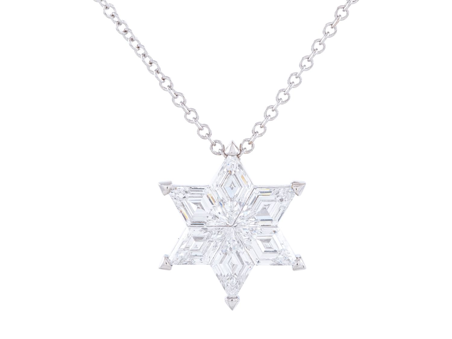 Diamond Necklace - 18 KT White Gold