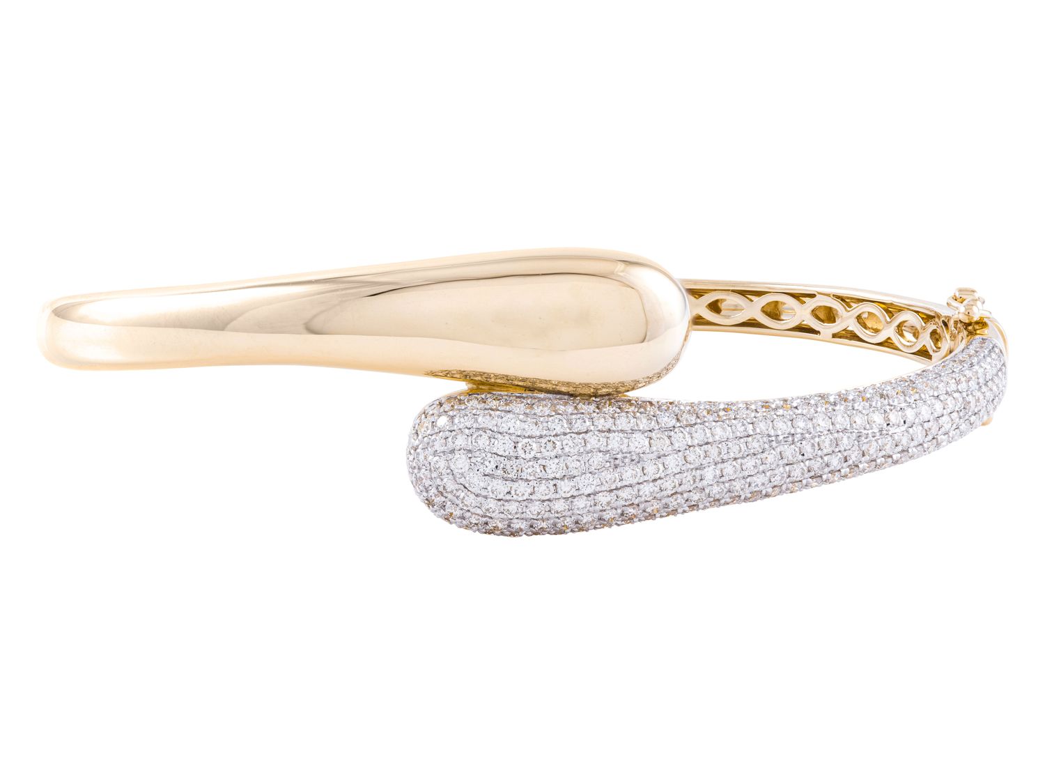 Diamond Bangle - 14 KT Yellow Gold
