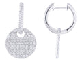 Diamond Earrings - 14 KT White Gold