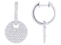 Diamond Earrings - 14 KT White Gold