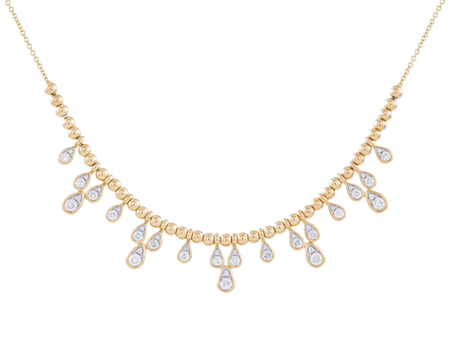 Diamond Necklace - 14 KT Yellow Gold