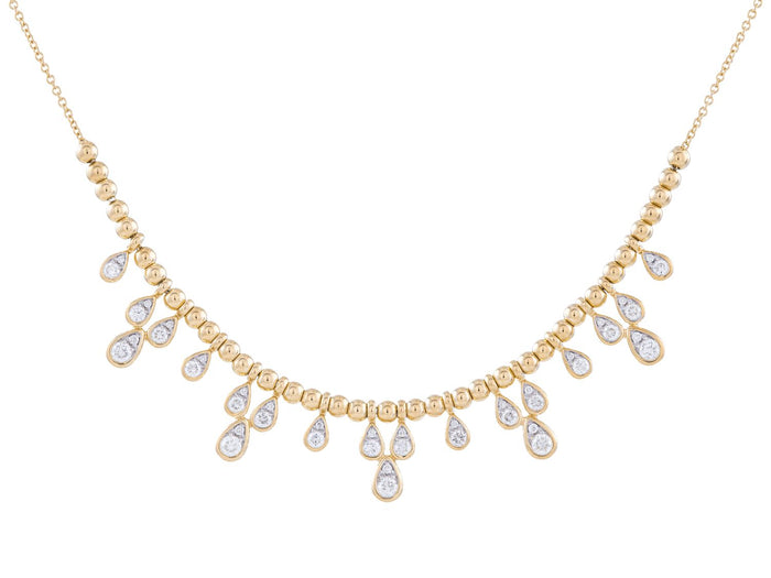 Diamond Necklace - 14 KT Yellow Gold