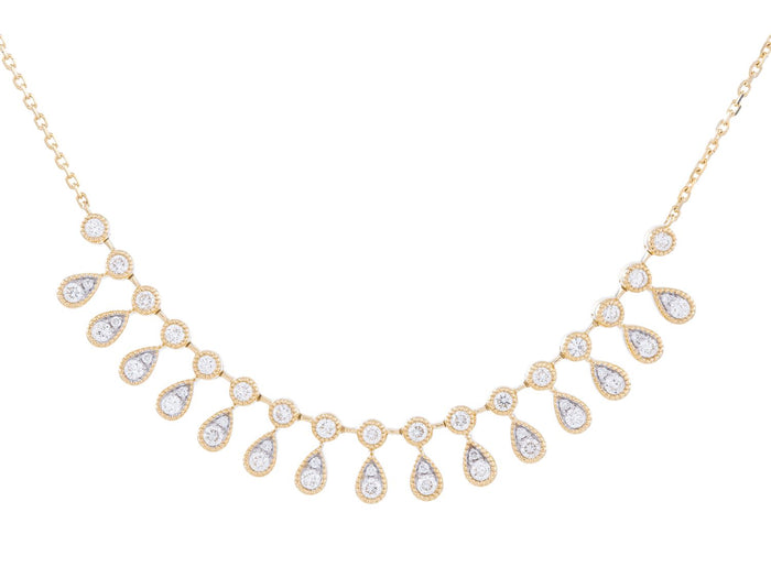 Diamond Necklace - 14 KT Yellow Gold