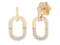 Diamond Earrings - 14 KT Yellow Gold
