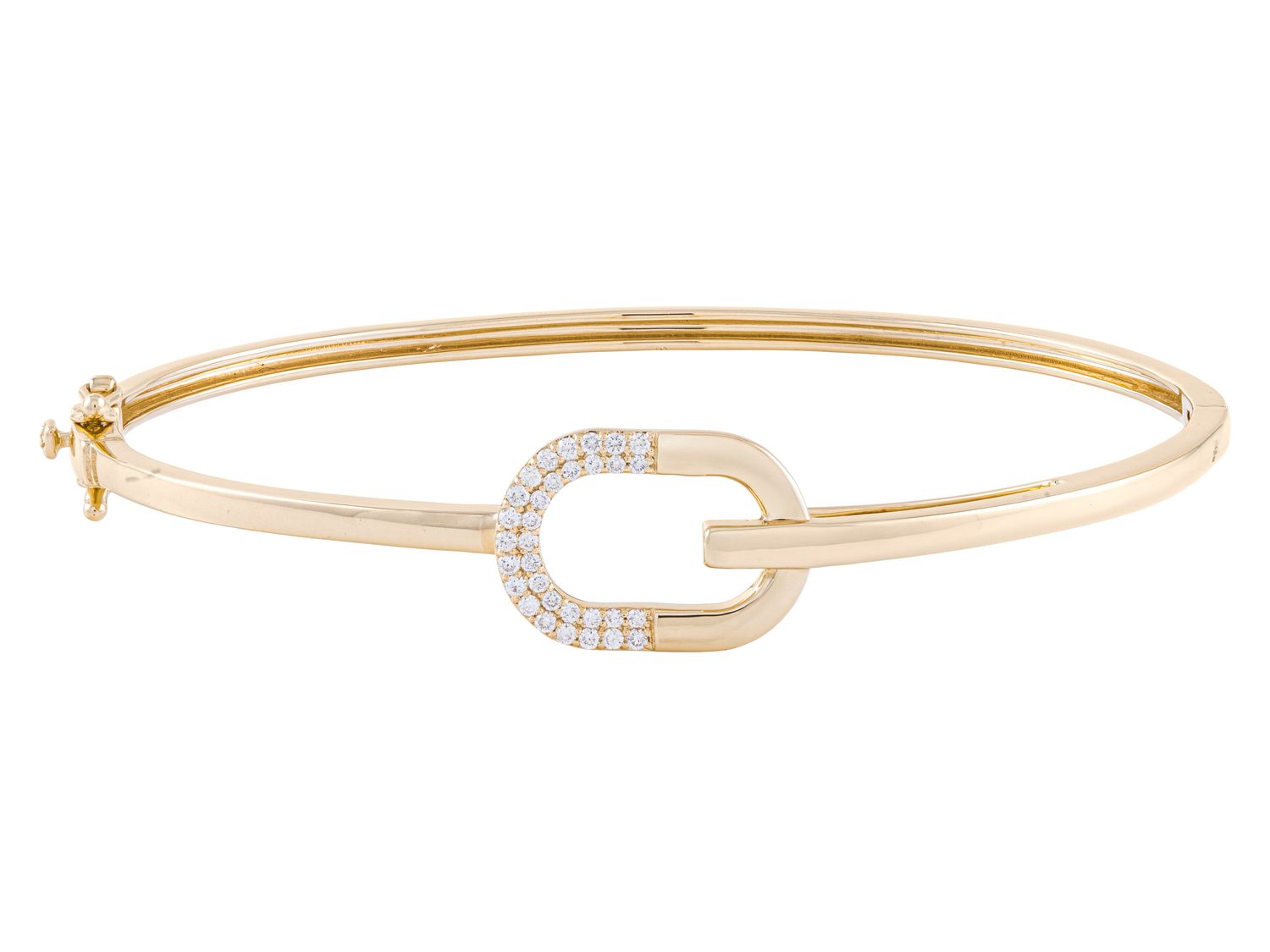 Diamond Bangle - 14 KT Yellow Gold