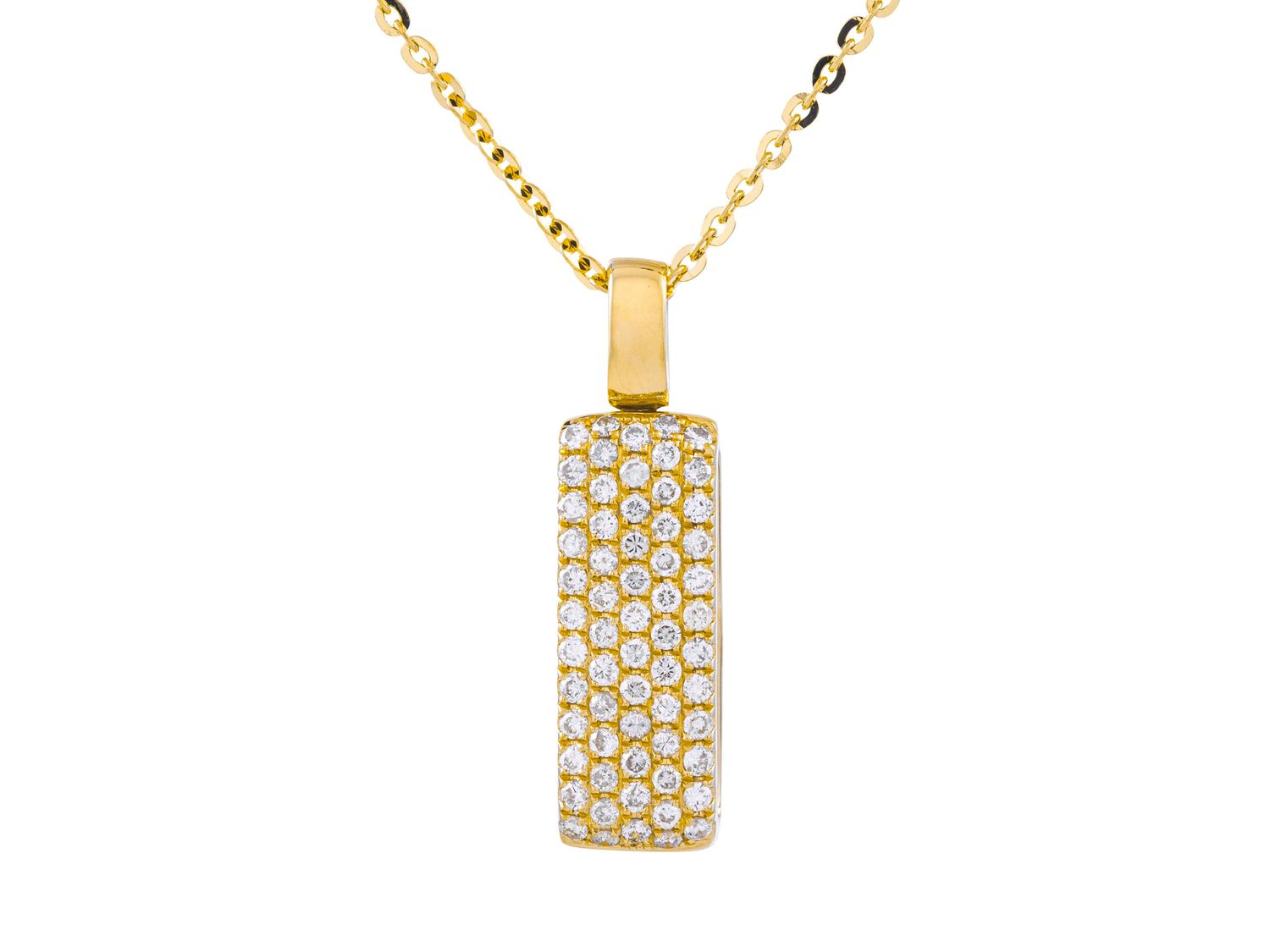 Diamond Necklace - 14 KT Yellow Gold