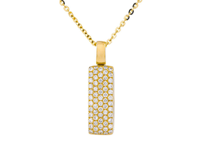 Diamond Necklace - 14 KT Yellow Gold