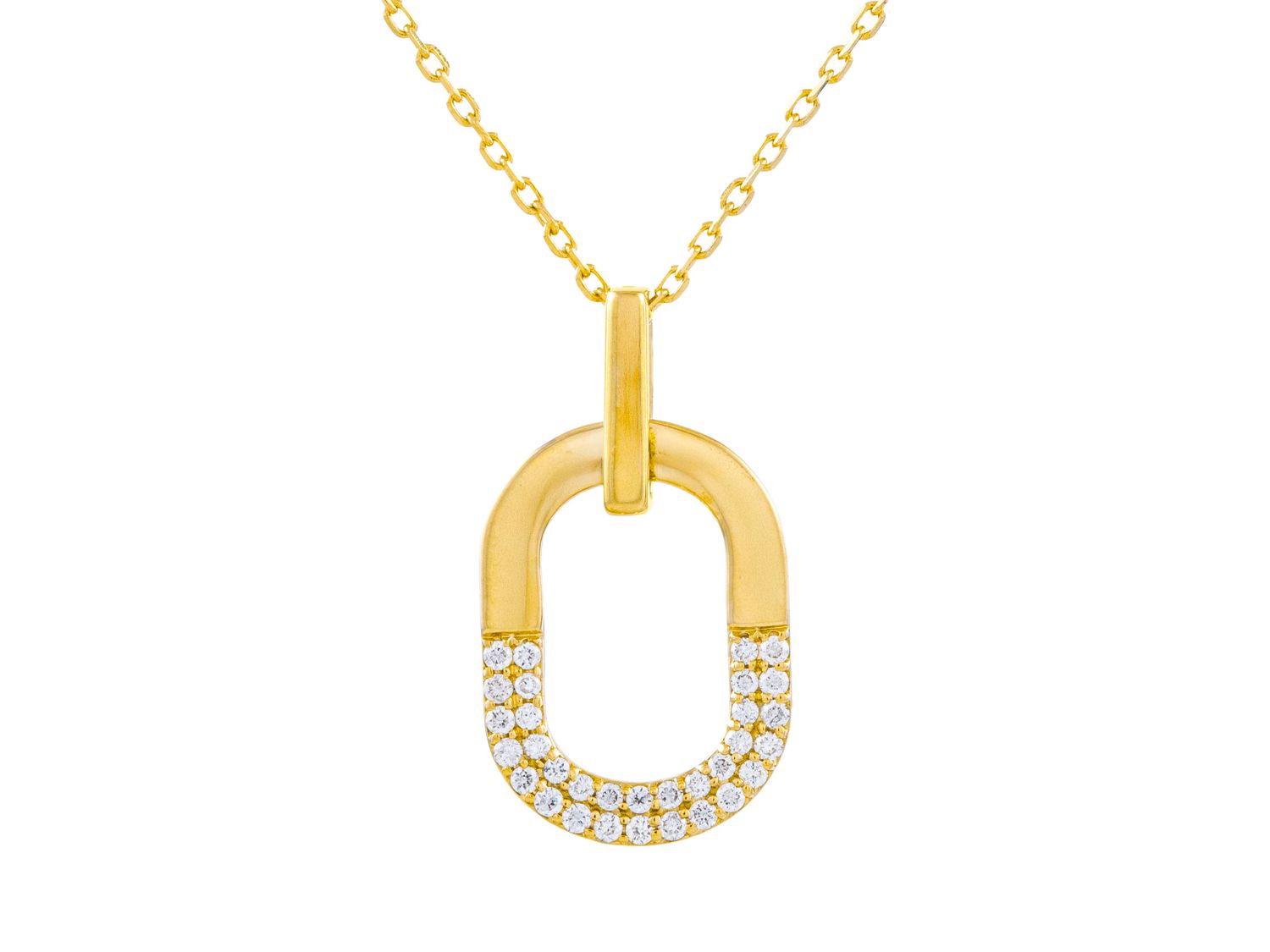 Diamond Necklace - 14 KT Yellow Gold
