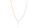 Diamond Necklace - 18 KT White and Yellow Gold