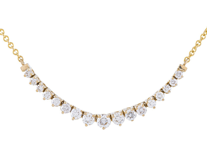 Diamond Necklace - 14 KT Yellow Gold