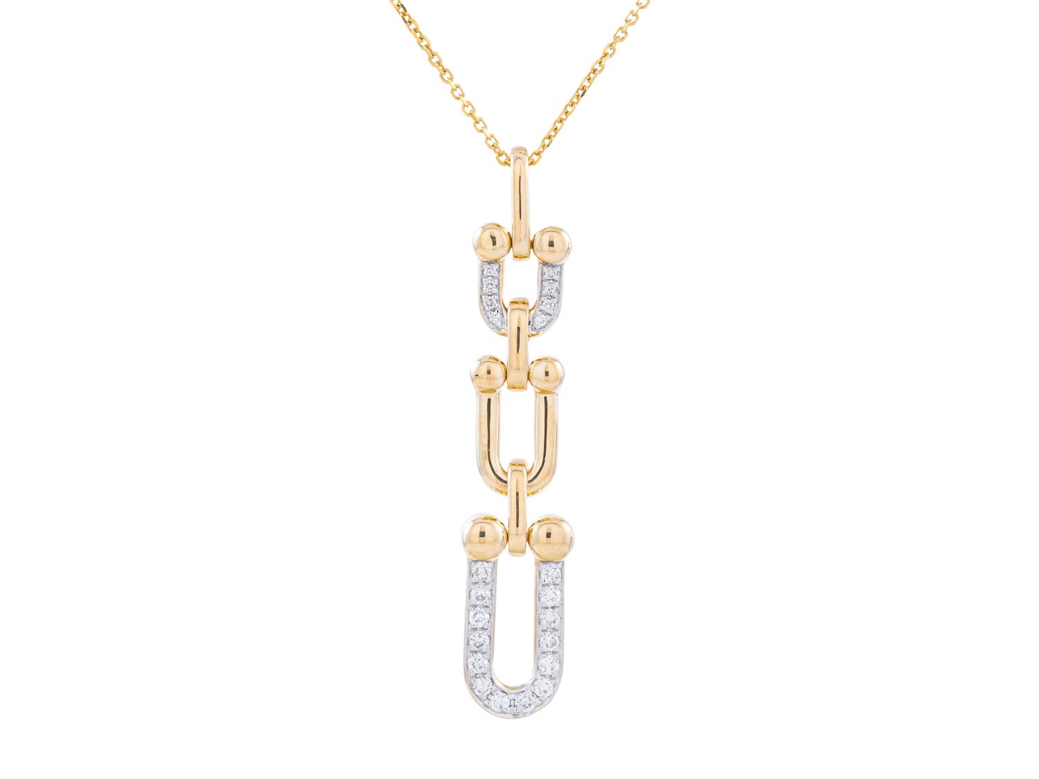 Diamond Necklace - 14 KT Yellow Gold