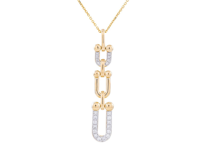 Diamond Necklace - 14 KT Yellow Gold