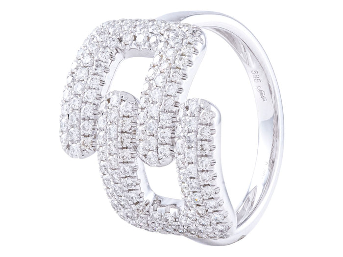 Diamond Ring - 14 KT White Gold