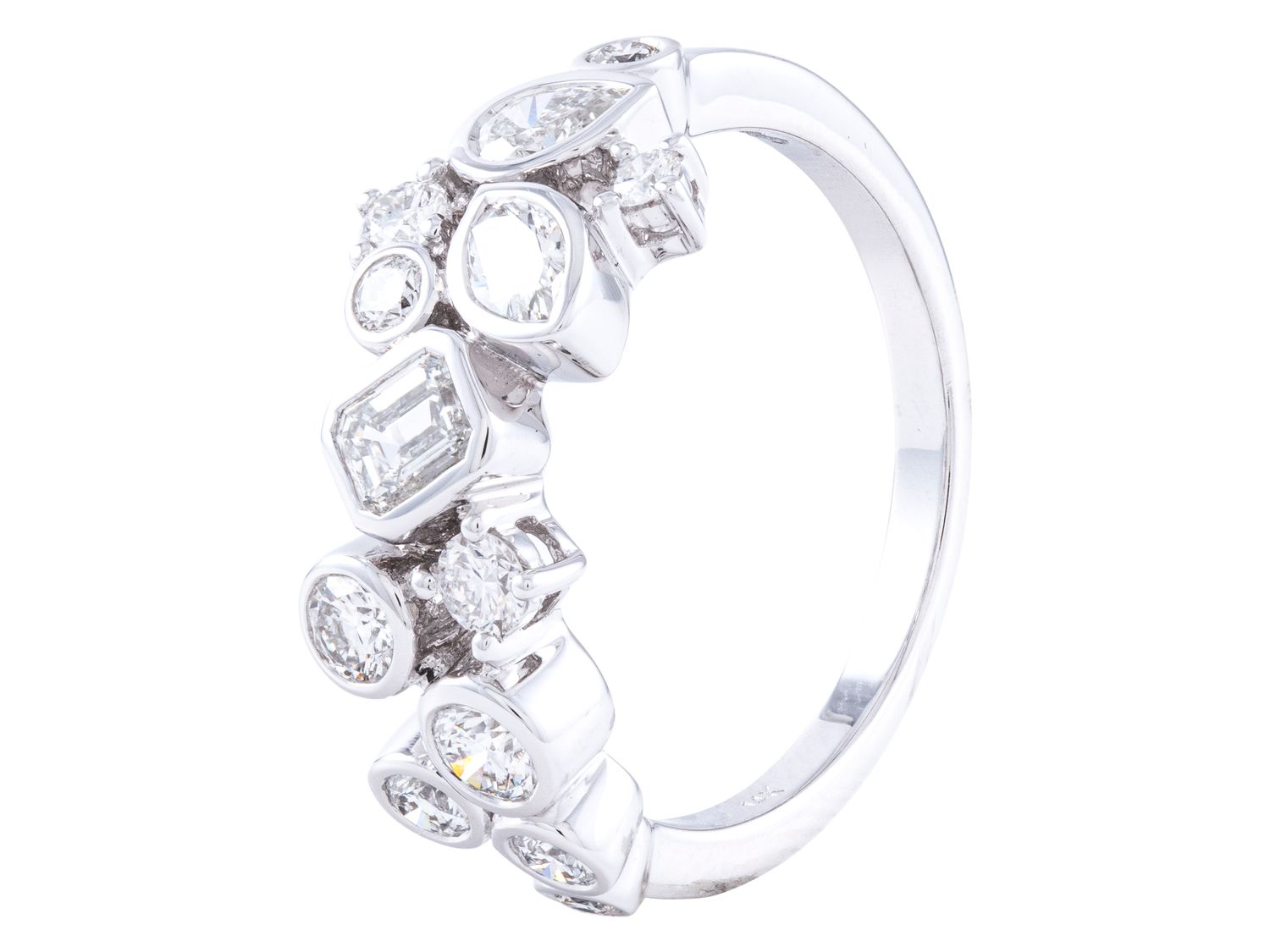 Diamond Band - 14 KT White Gold