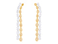 Diamond Earrings - 18 KT White and Yellow Gold