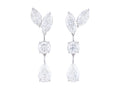 Diamond Earrings - 18 KT White Gold