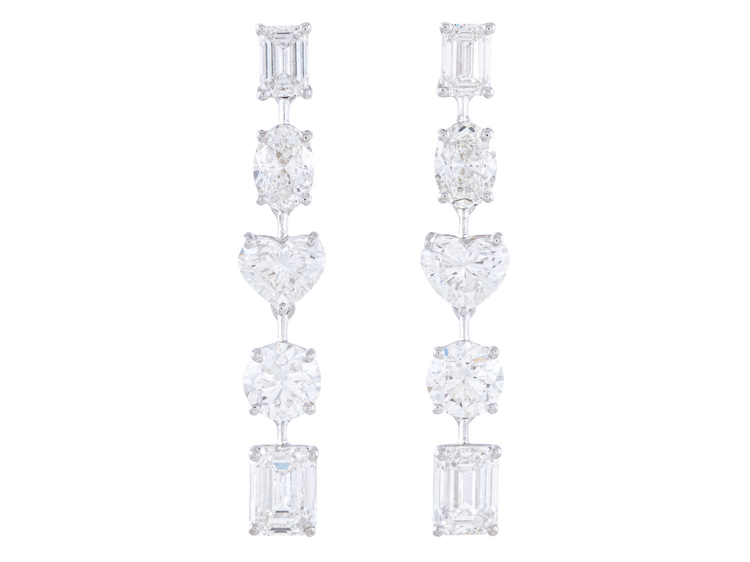 Diamond Earrings - 18 KT White Gold