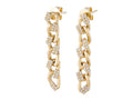 Diamond Earrings - 14 KT Yellow Gold