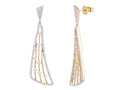 Diamond Earrings - 14 KT Yellow Gold