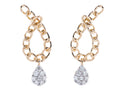 Diamond Earrings - 14 KT Yellow Gold