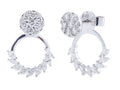 Diamond Earrings - 14 KT White Gold