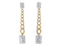 Diamond Earrings - 14 KT Yellow Gold
