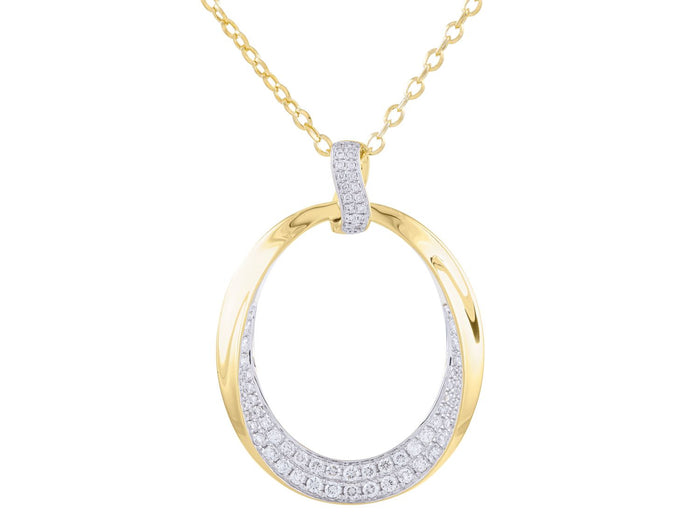 Diamond Necklace - 14 KT Yellow Gold