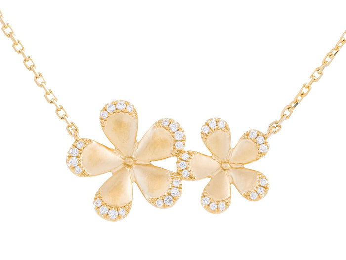 Diamond Necklace - 14 KT Yellow Gold