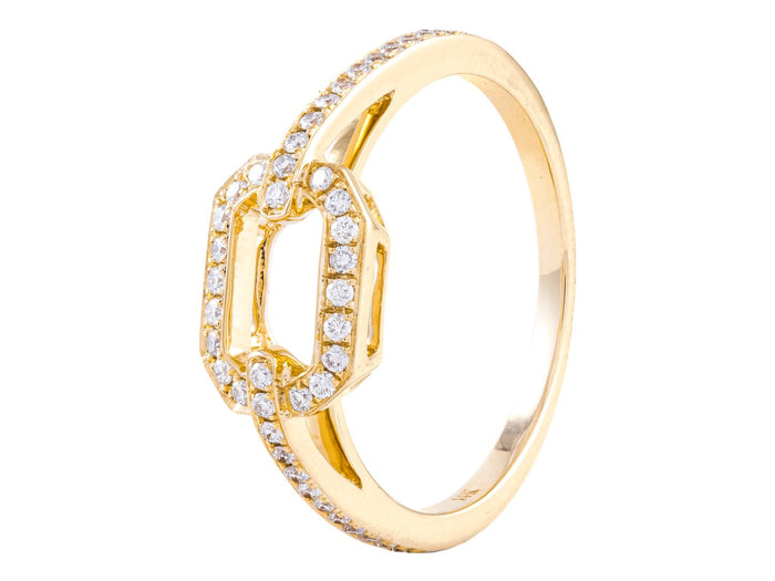 Diamond Ring - 14 KT Yellow Gold