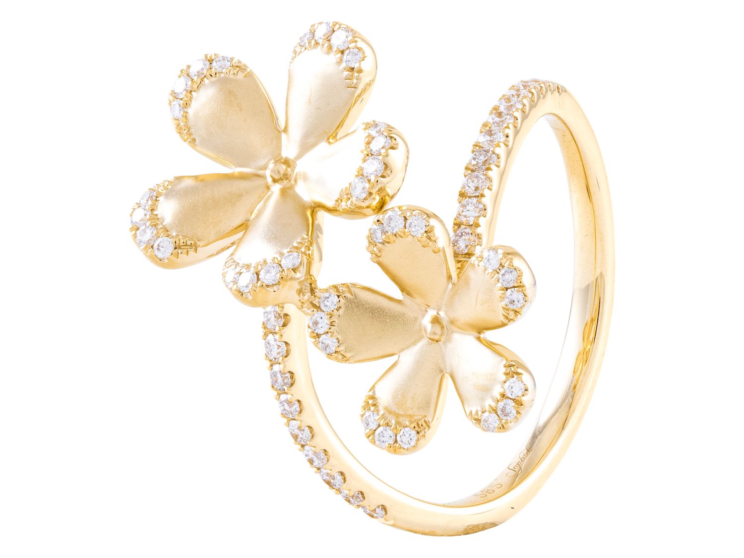 Diamond Ring - 14 KT Yellow Gold