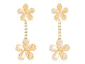 Diamond Earrings - 14 KT Yellow Gold