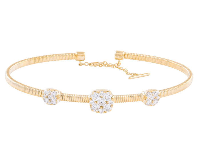 Diamond Bangle - 18 KT Yellow Gold