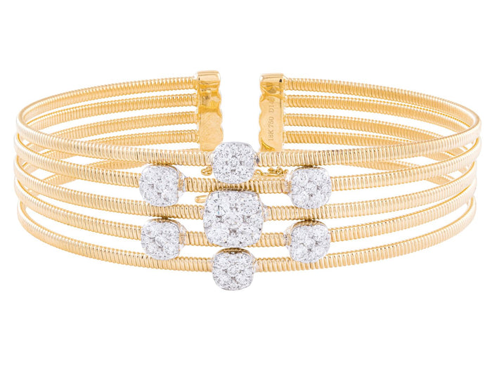 Diamond Bangle - 18 KT Yellow Gold