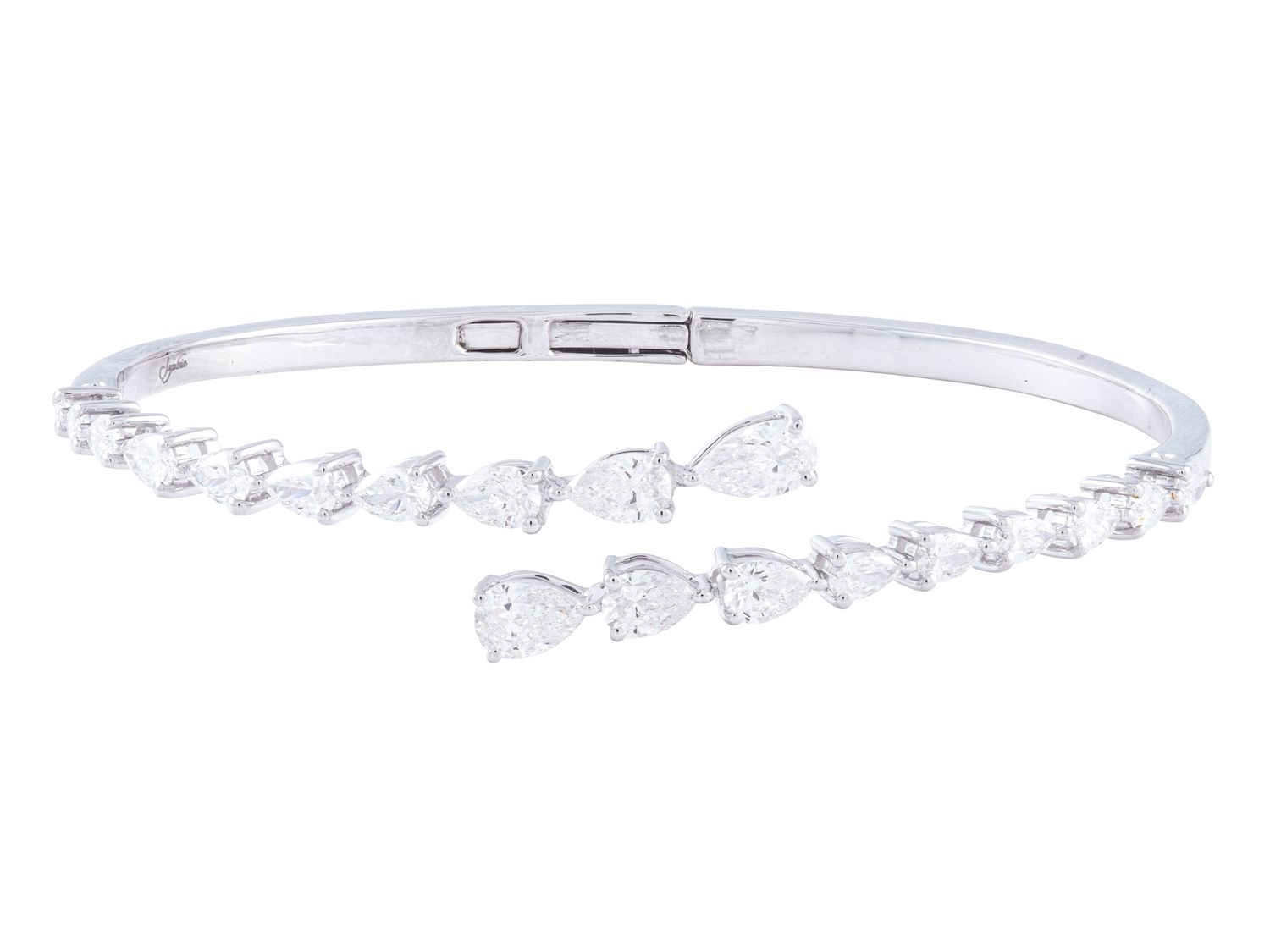 Diamond Bangle - 18 KT White Gold