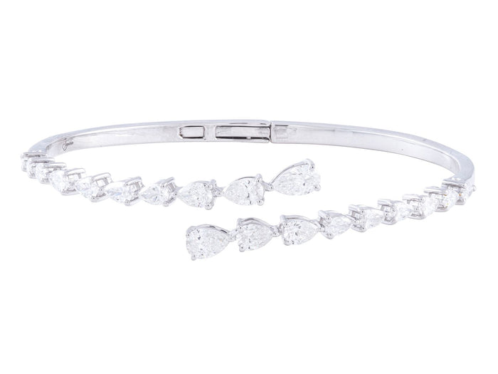 Diamond Bangle - 18 KT White Gold