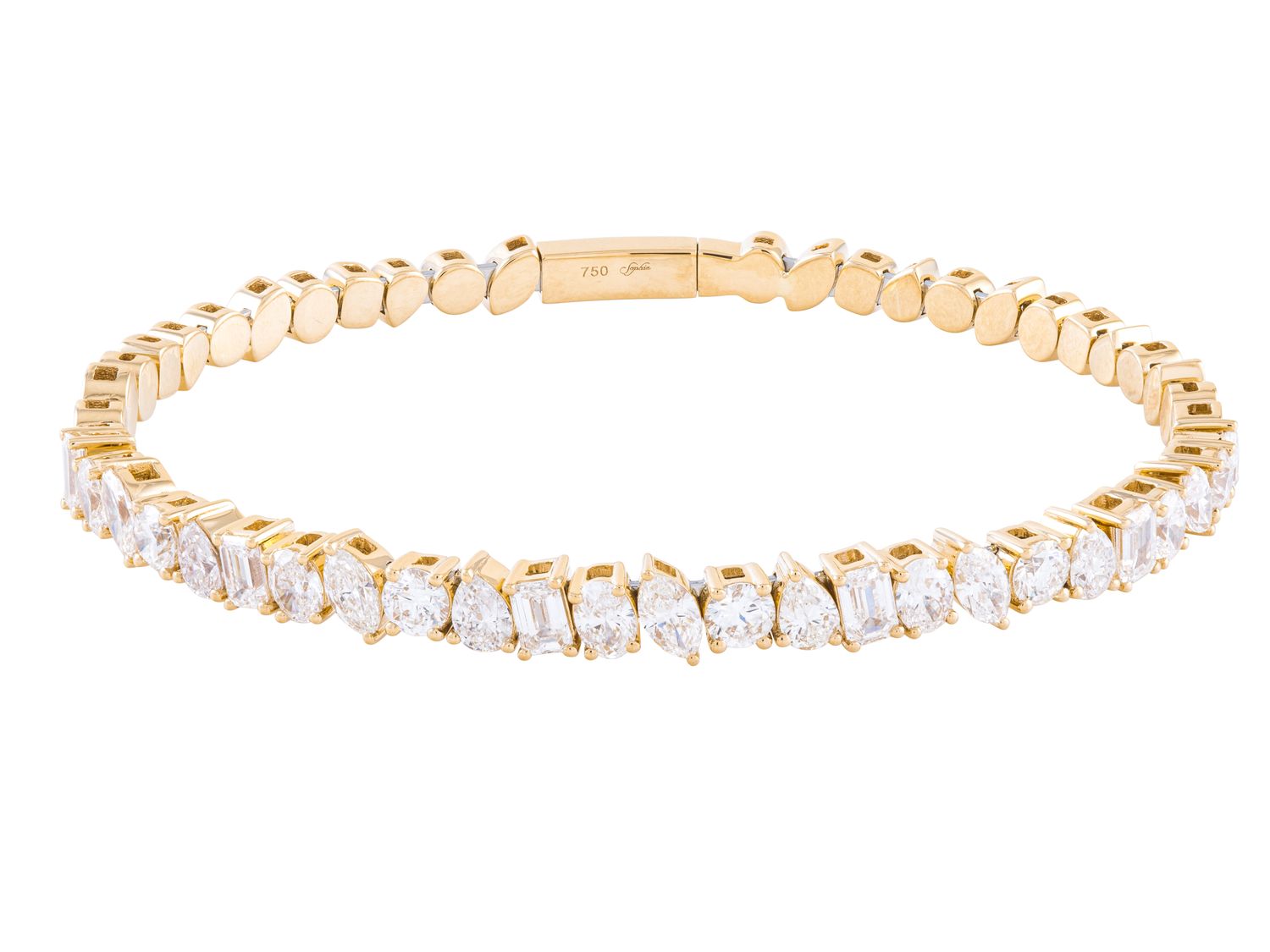 Diamond Bangle - 18 KT Yellow Gold