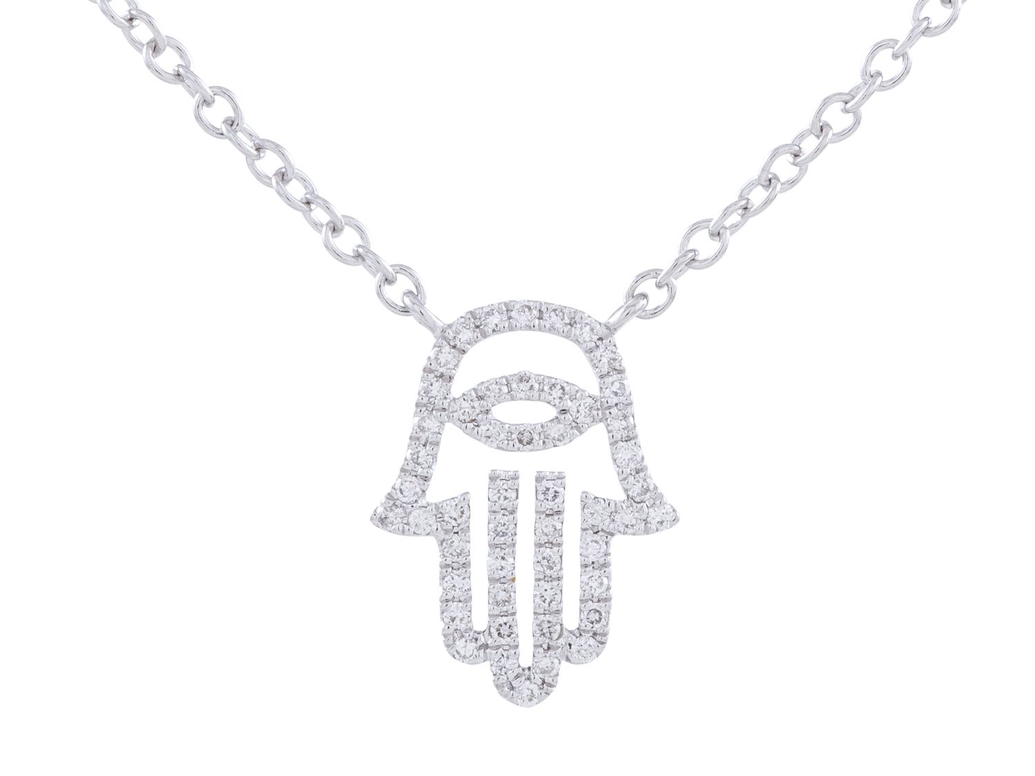 Diamond Necklace - 18 KT White Gold