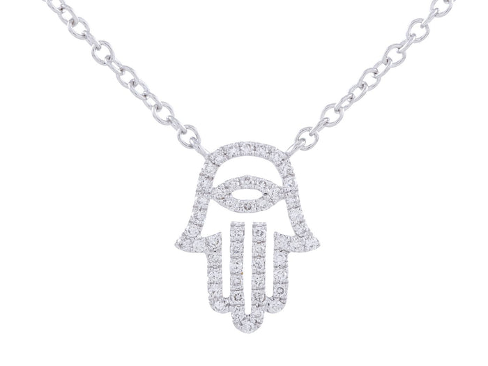 Diamond Necklace - 18 KT White Gold