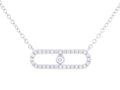 Diamond Necklace - 18 KT White Gold